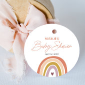 Regenboog Boho Perzik Paarse Baby shower Bedankjes Labels