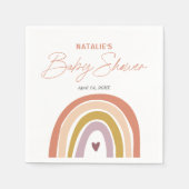 Regenboog Boho Perzik Paarse Baby shower Servet (Voorkant)