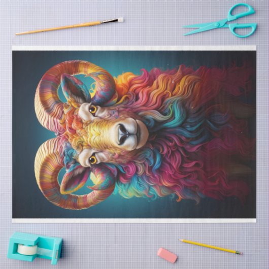 Regenboog Boho Ram Decoupage Tissuepapier (Craft)