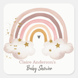 Regenboog Boho Sticker Pastel Regenboog Baby Showe