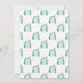 Regenboog Boho Waterverf Modern Teal Blauwe Zon Ma Kaart (Achterkant)