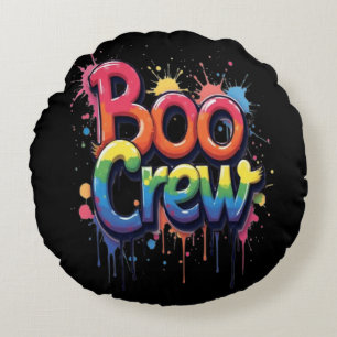Regenboog BOO CREW Rond Kussen