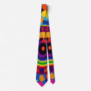 Regenboog Boog Abstract Patroon Modern Kleurrijk Stropdas