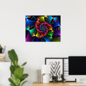 Regenboog Boog Fractal Poster (Thuiskantoor)
