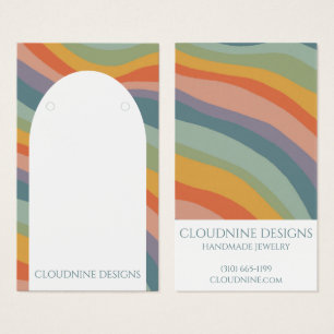 Regenboog Boog Oorbel Ketting Sieraden Displaykaar Visitekaartje