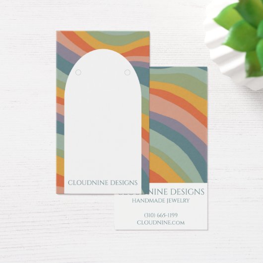 Regenboog Boog Oorbel Ketting Sieraden Displaykaar Visitekaartje (Bureau)