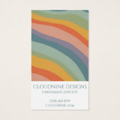 Regenboog Boog Oorbel Ketting Sieraden Displaykaar Visitekaartje (Achterkant)