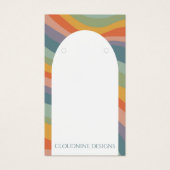 Regenboog Boog Oorbel Ketting Sieraden Displaykaar Visitekaartje (Voorkant)