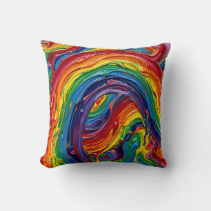 Regenboog Boogbrug Worp Kussen – Multicolor Kunst