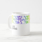 Regenboog Boogschutter Sterrenbord Gepersonaliseer Koffiemok (Voorkant links)