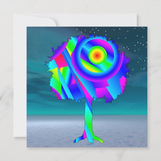 Regenboog Boom Plat Kaart (Voorkant)