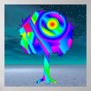Regenboog Boom Poster