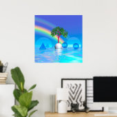 Regenboog Boom Poster (Thuiskantoor)