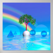 Regenboog Boom Poster (Voorkant)