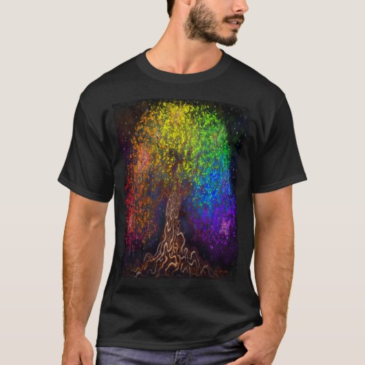 Regenboog Boom T-Shirt (Voorkant)