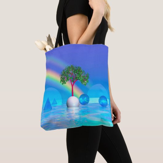 Regenboog Boom Tote Bag (Dichtbij)