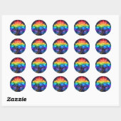 Regenboog Boom van Licht Ronde Sticker (Vel)