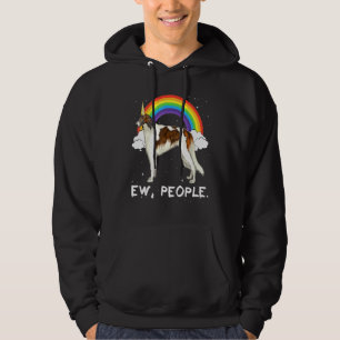 Regenboog Borzoi Gat Mensen Eenhoorn Hond Hoodie