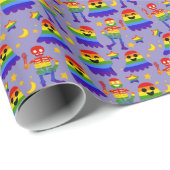 🦇🌈 Regenboog Botten & Sterren  Cadeaupapier (Rol Hoek)