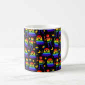 🦇🌈 Regenboog Botten & Sterren Koffiemok (Voorkant rechts)