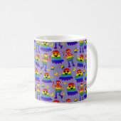 🦇🌈 Regenboog Botten & Sterren Koffiemok (Voorkant rechts)
