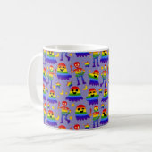 🦇🌈 Regenboog Botten & Sterren Koffiemok (Voorkant links)