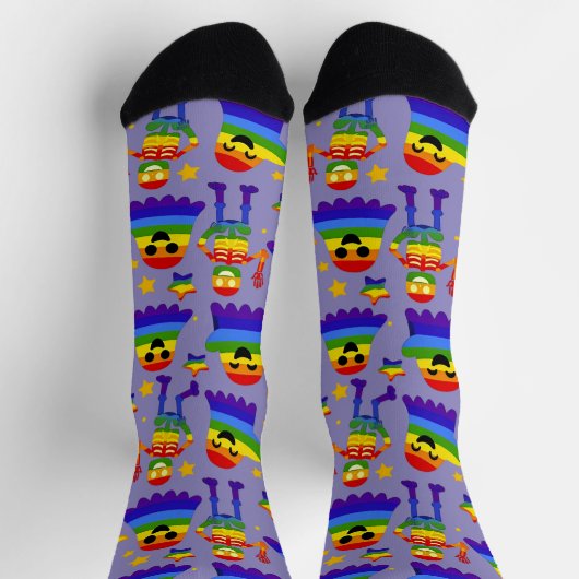 🦇🌈 Regenboog Botten & Sterren Sokken (Top)
