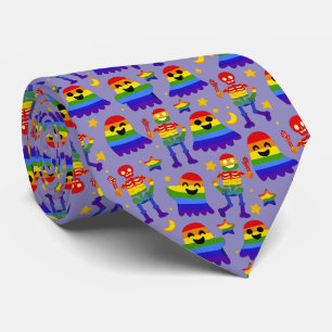 🦇🌈 Regenboog Botten & Sterren Stropdas
