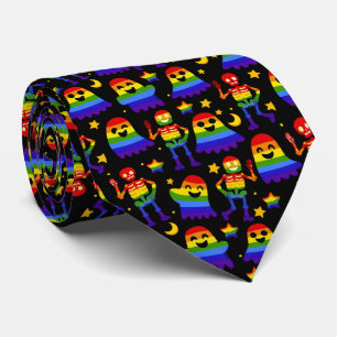 🦇🌈 Regenboog Botten & Sterren Stropdas