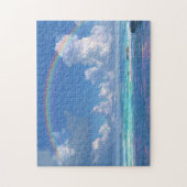 Regenboog boven de oceaan legpuzzel (Verticaal)