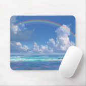 Regenboog boven de oceaan muismat (Met muis)