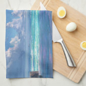 Regenboog boven de oceaan theedoek (Quarter Fold)