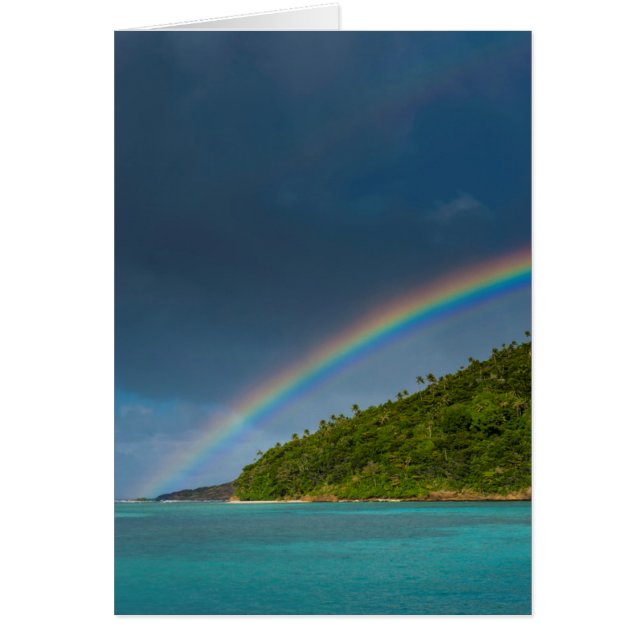 Regenboog boven eiland, Amerikaans Samoa (Voorkant)