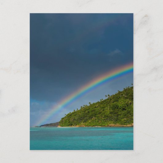 Regenboog boven eiland, Amerikaans Samoa Briefkaart (Voorkant)