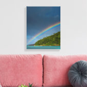 Regenboog boven eiland, Amerikaans Samoa Canvas Afdruk (Insitu (Woonkamer))