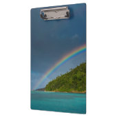 Regenboog boven eiland, Amerikaans Samoa Klembord (Links)