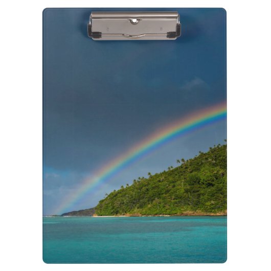Regenboog boven eiland, Amerikaans Samoa Klembord (Voorkant)