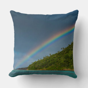 Regenboog boven eiland, Amerikaans Samoa Kussen