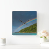 Regenboog boven eiland, Amerikaans Samoa Vierkante Klok (Huis)