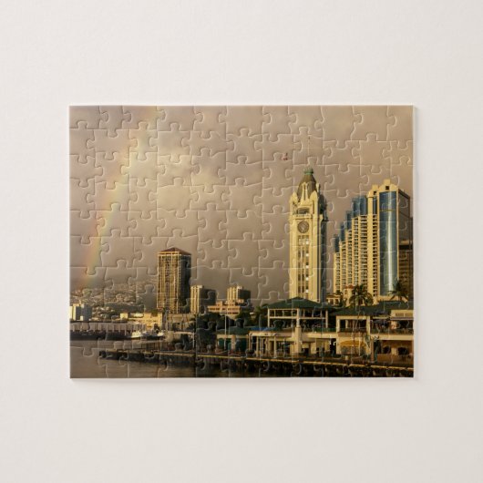 Regenboog boven Honolulu, Hawaï, VS 2 Legpuzzel (Horizontaal)