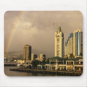 Regenboog boven Honolulu, Hawaï, VS 2 Muismat