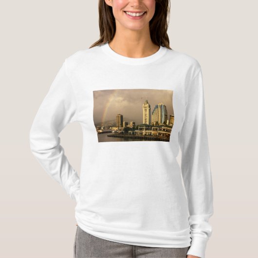 Regenboog boven Honolulu, Hawaii, VS 2 T-shirt (Voorkant)