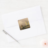 Regenboog boven Honolulu, Hawaii, VS 2 Vierkante Sticker (Envelop)