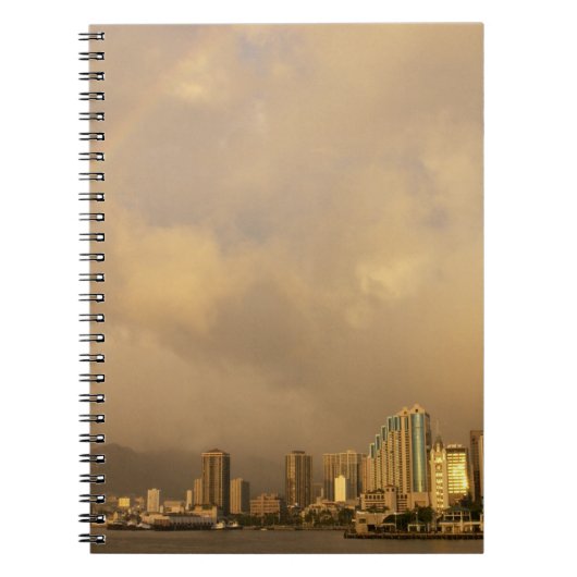 Regenboog boven Honolulu, Hawaii, VS 3 Notitieboek (Voorkant)