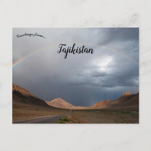Regenboog boven Murghab Tadzjikistan Briefkaart (Voorkant)