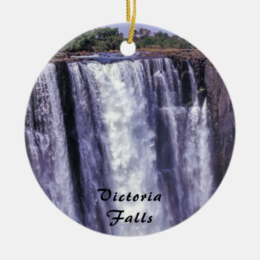 Regenboog boven Victoriawatervallen - Zimbabwe, Af Keramisch Ornament (Voorkant)