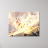 Regenboog boven Yellowstone, Moran 1900 Canvas Afdruk (Voorkant)
