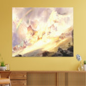 Regenboog boven Yellowstone, Moran 1900 Canvas Afdruk (Insitu (Woonkamer))