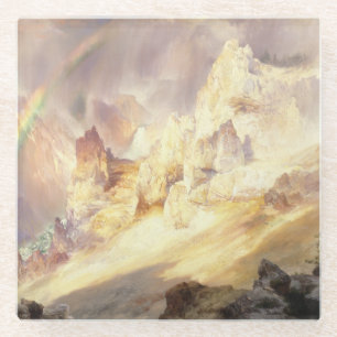Regenboog boven Yellowstone, Moran 1900 Glazen Onderzetter