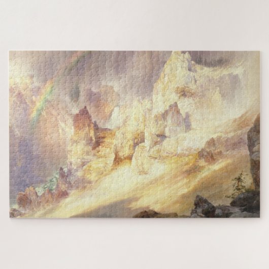 Regenboog boven Yellowstone, Moran 1900 Legpuzzel (Horizontaal)